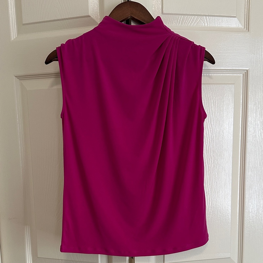 NWT Tahari Sleeveless Fuchsia Blouse